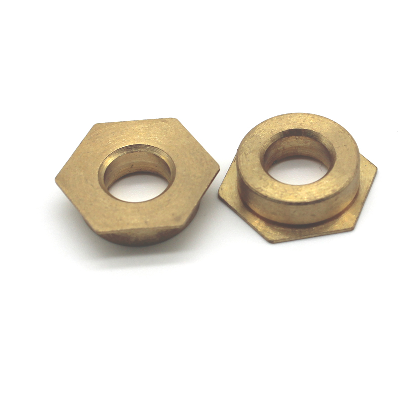 Brass Hexagon Flush Nuts